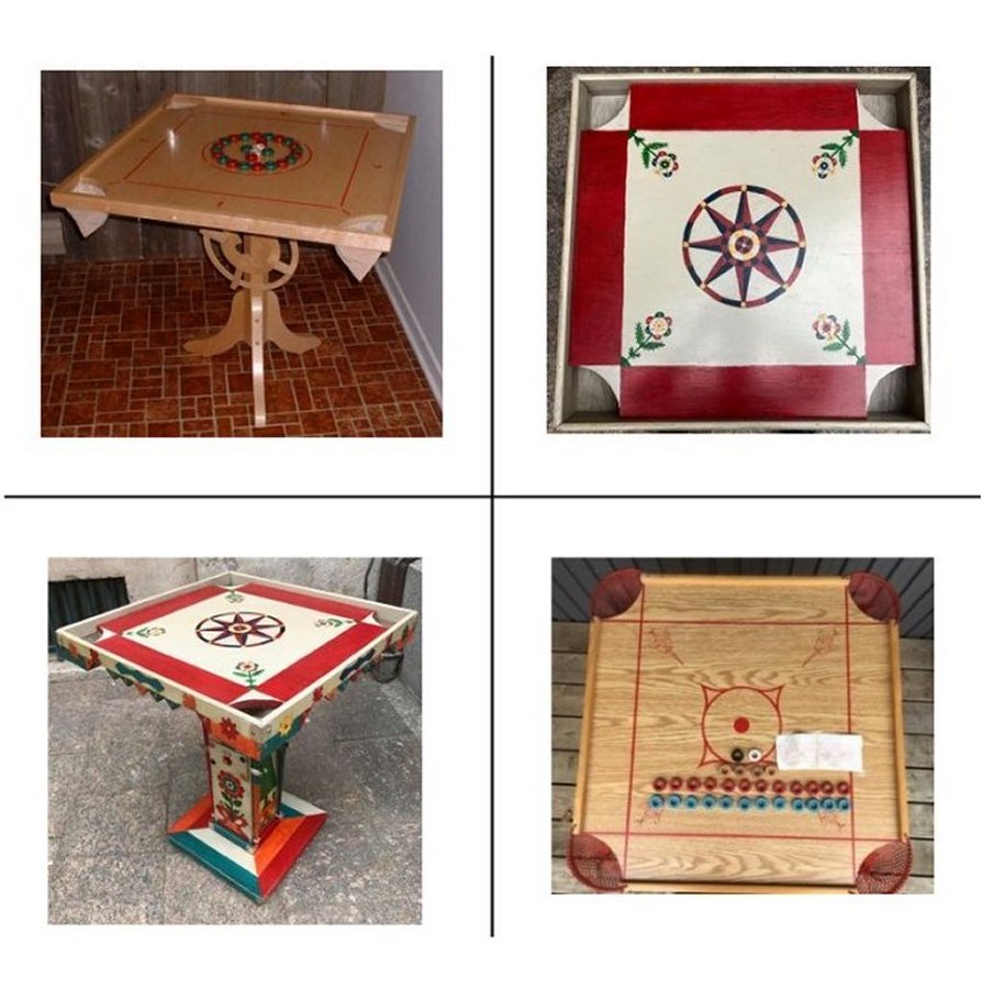CARROM - PICHENOTTE GAME BOARD AND PLAYING PIECES.jpg